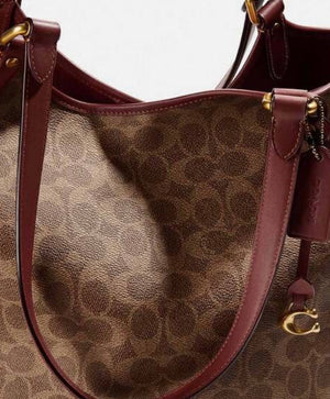 Coach Day Tote Bag in Signature Coated Canvas..