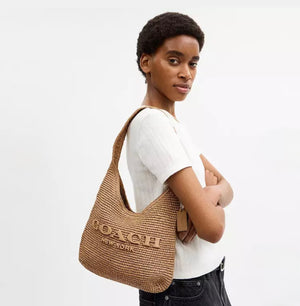 COACH Straw Brooklyn Shoulder Bag 28