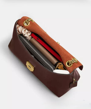 Coach Chelsea Shoulder Bag 30 with Chain in dark brown