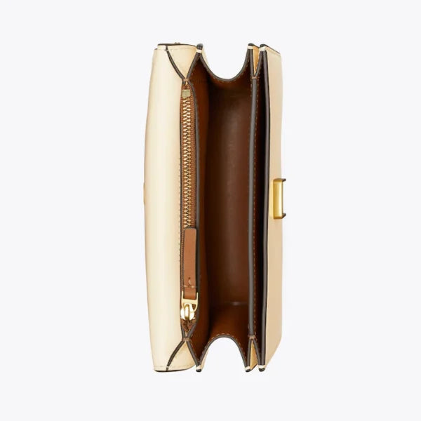 TORY BURCH SMALL ELEANOR LEATHER BAG New Cream - Image 4
