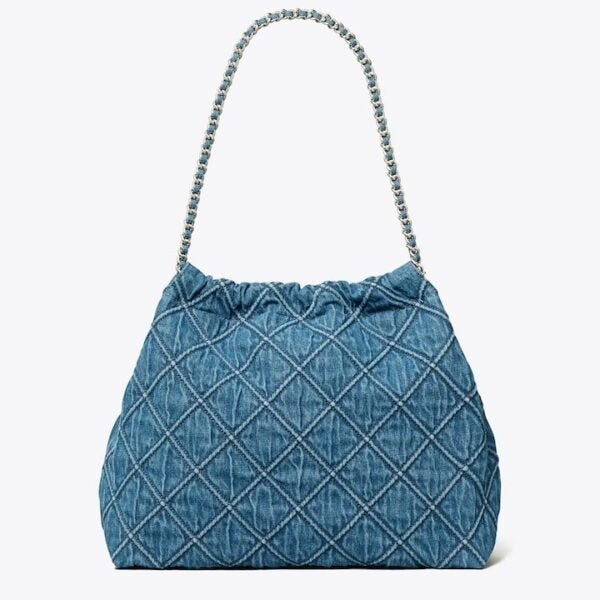 Tory Burch Fleming Hobo Denim - Image 3