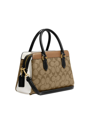 Signature Mini Darcie Carryall Crossbody Bag Khaki Multi - original Coach - Dazz