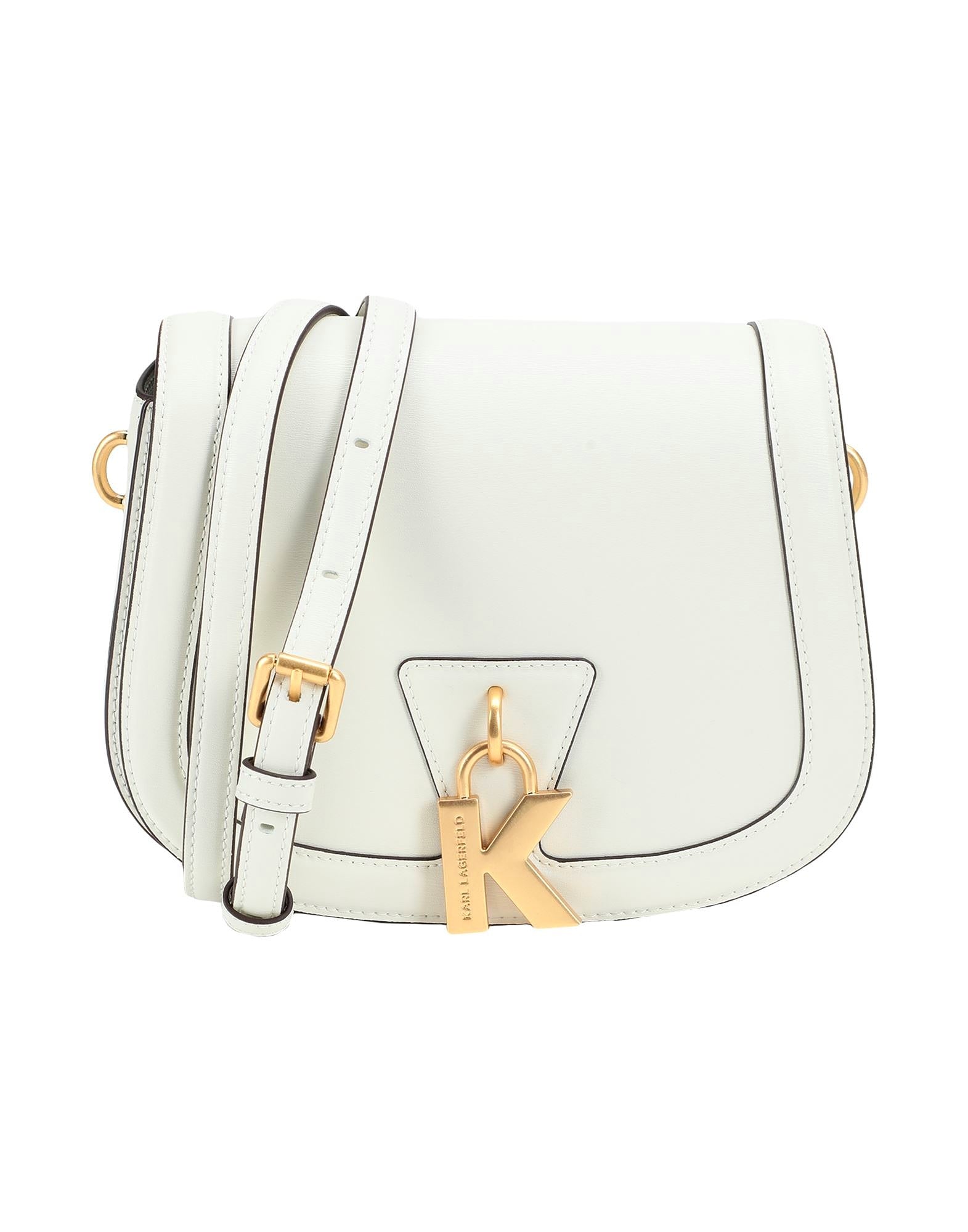 Karl Lagerfeld White K/Lock Medium Crossbody Bag - original Karl Lagerfeld - Dazz
