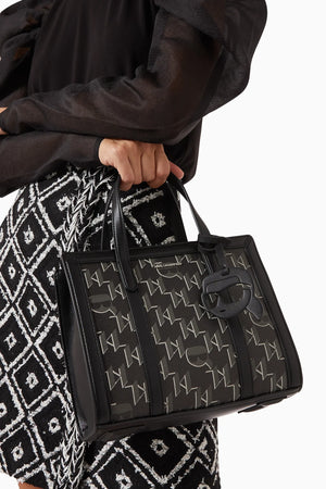 K/Ikonik 2.0 Monogram Tote Bag in black - original Karl Lagerfeld - Dazz