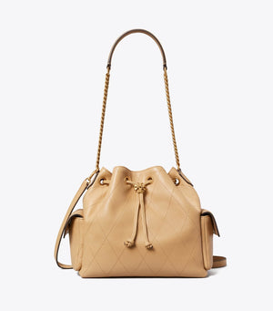 CHARLIE QUILTED DRAWSTRING SHOULDER BAG