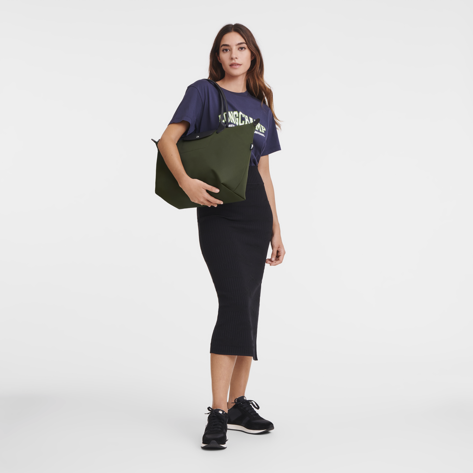 Le Pliage Energy L Tote Bag Khaki - Image 2