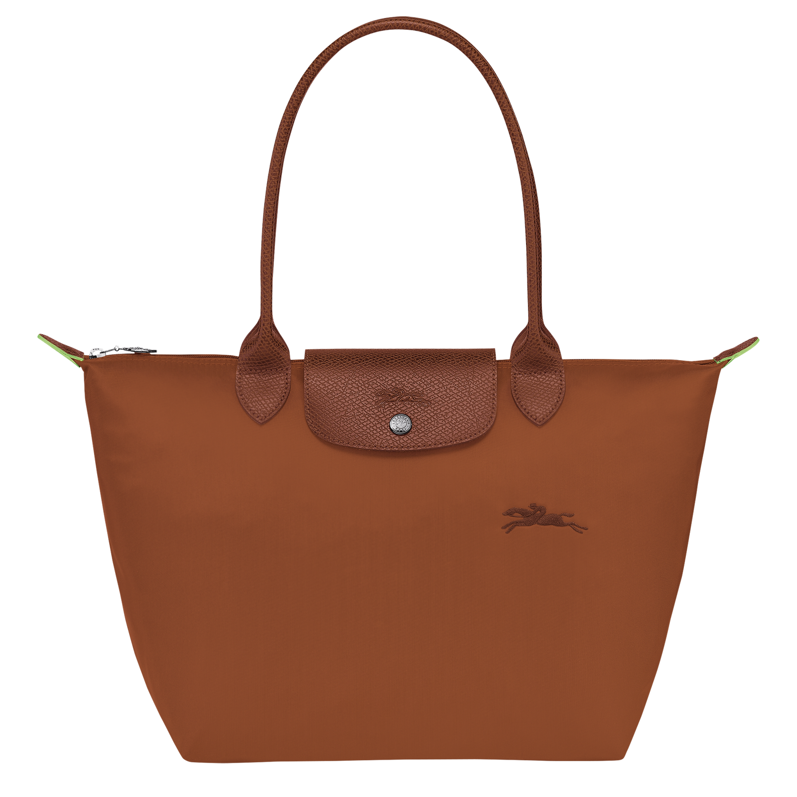 Le Pliage Green M Tote bag Cognac