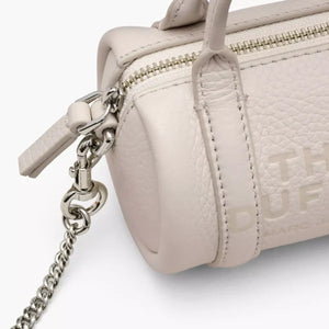 The Marc Jacobs Leather Nano Duffle Crossbody Cotton/Silver - Image 4
