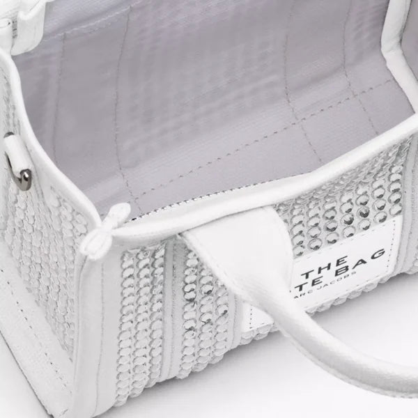 Marc Jacobs The Crystal Canvas Crossbody Tote Bag white crystal - Image 6