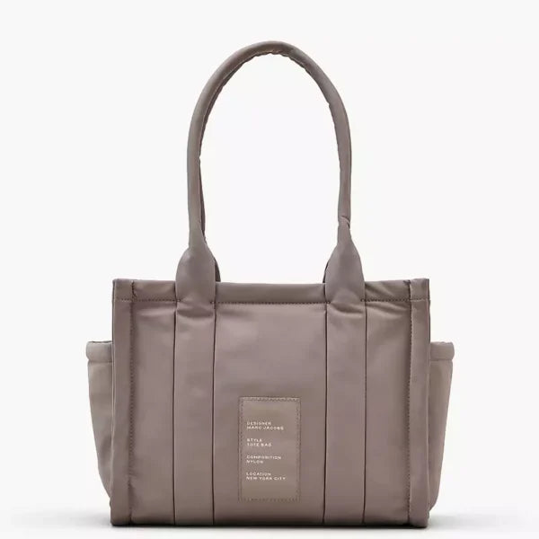 MARC JACOBS The Puffy Nylon Medium Tote Bag - Cement - Image 3
