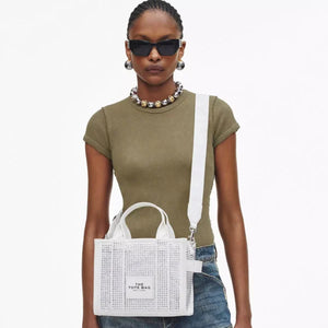 Marc Jacobs The Crystal Canvas Small Tote Bag white crystal - Image 2