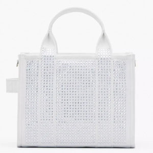 Marc Jacobs The Crystal Canvas Small Tote Bag white crystal - Image 3