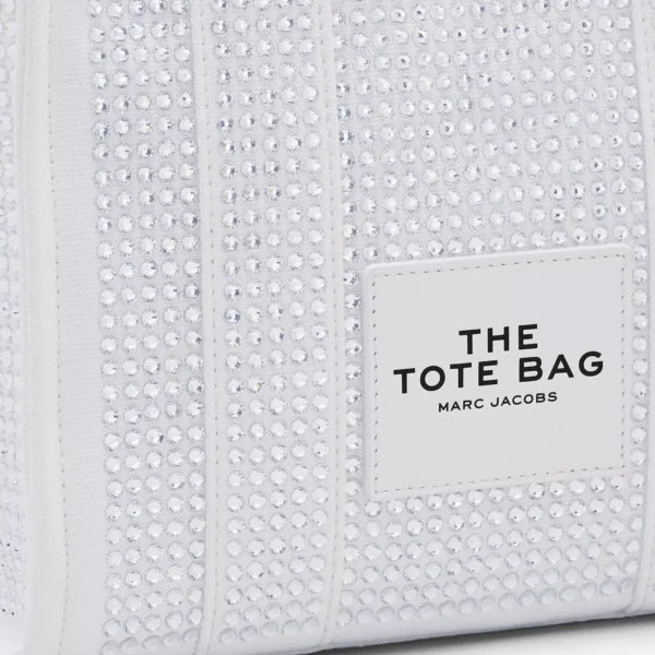 Marc Jacobs The Crystal Canvas Small Tote Bag white crystal - Image 4