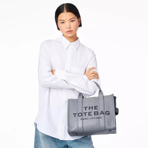 The Marc Jacobs Medium Tote Bag Leather Wolf Grey - Image 5