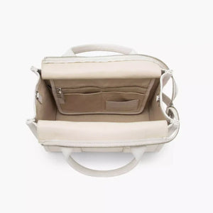 The Marc Jacobs Medium Tote Bag Leather Cotton Silver - Image 7