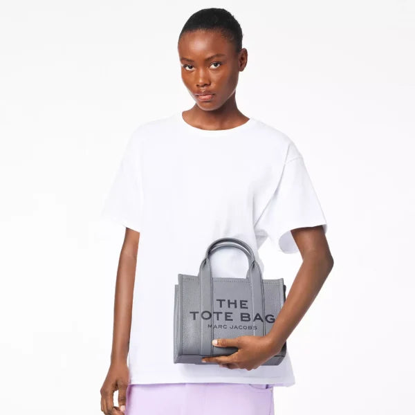 The Marc Jacobs Small Tote Bag Leather Wolf Grey - Image 4