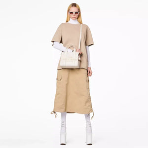 The Marc Jacobs Small Tote Bag Leather Cotton Silver - Image 2