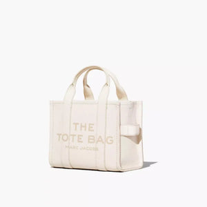 The Marc Jacobs Small Tote Bag Leather Cotton Silver - Image 5