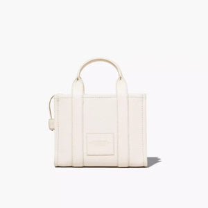 The Marc Jacobs Small Tote Bag Leather Cotton Silver - Image 6