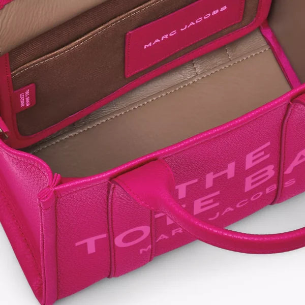 The Marc Jacobs Small Tote Bag Leather Lipstick Pink - Image 6