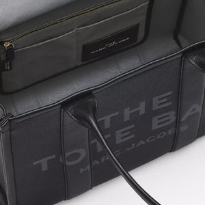 THE Marc Jacobs LEATHER LARGE TOTE BAG Black - Image 7
