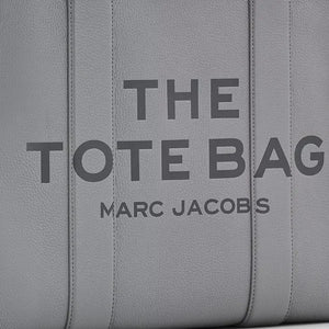 THE Marc Jacobs LEATHER LARGE TOTE BAG Wolf Grey - Image 5