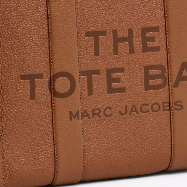 THE Marc Jacobs LEATHER LARGE TOTE BAG Argan Oil - Image 5