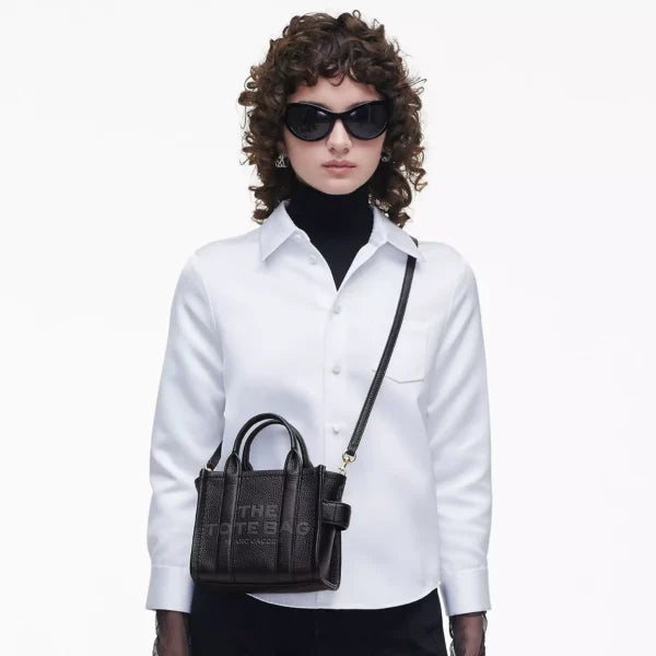 The Marc Jacobs Crossbody Tote Bag Leather Black - Image 2