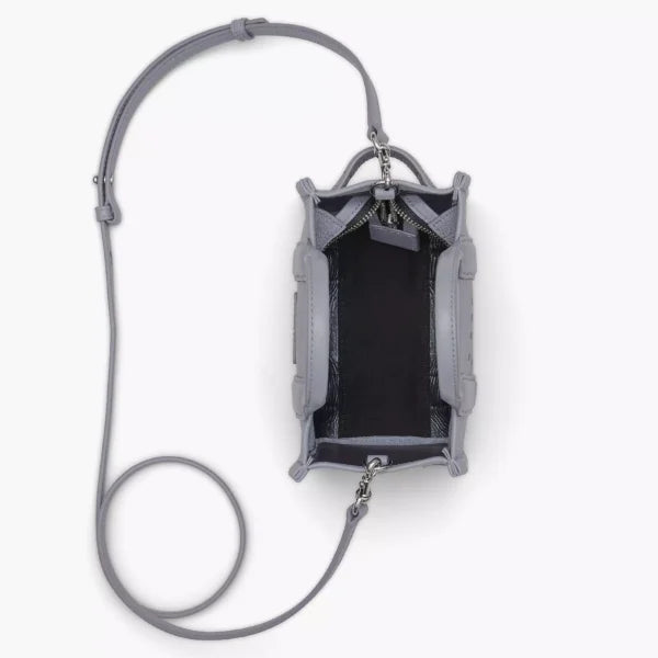 The Marc Jacobs Crossbody Tote Bag Leather Wolf Grey - Image 6