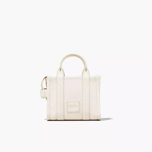 The Marc Jacobs Crossbody Tote Bag Leather Cotton Silver - Image 7
