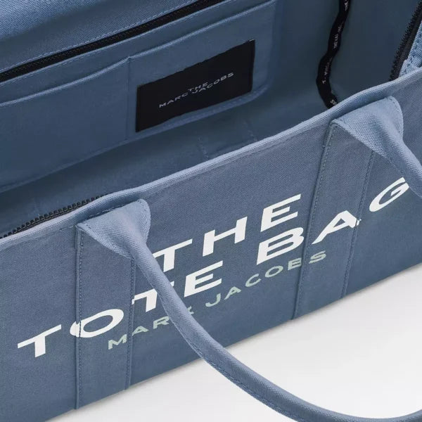 THE Marc Jacobs CANVAS LARGE TOTE BAG Blue Shadow - Image 5