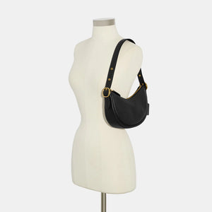 Coach Luna Shoulder Bag Leather Black - Image 5