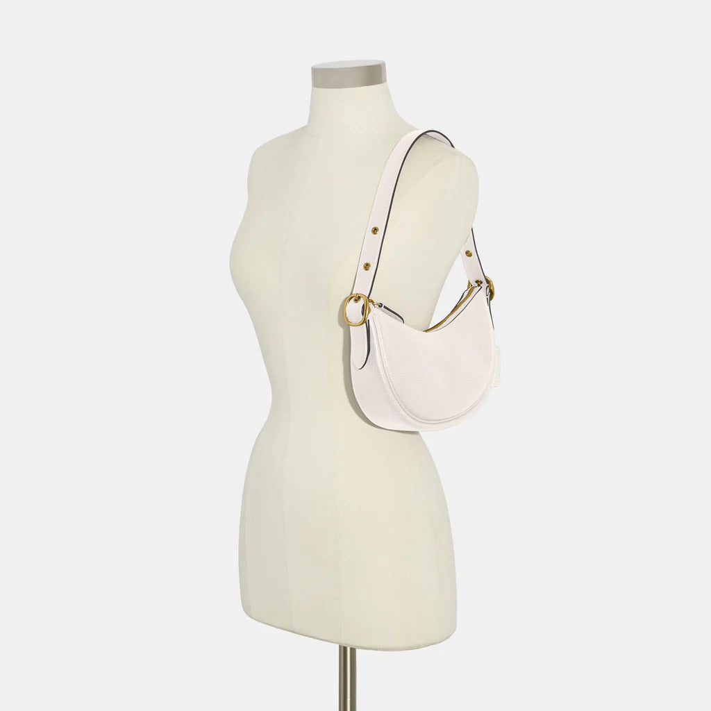 Coach Luna Shoulder Bag Leather White - Image 5