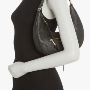 The Marc Jacobs Small Leather Crescent Shoulder Bag Black - Image 2