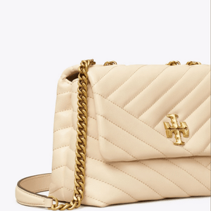 Tory Burch Small Kira Chevron Convertible Shoulder Bag New Cream - Image 2