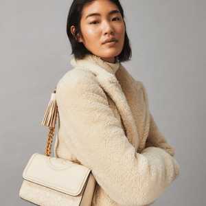 Tory Burch Small Fleming Convertible Shoulder Bag New Cream - Image 5