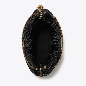 Tory Burch Mini Fleming Soft Hobo Bag Black - Image 5