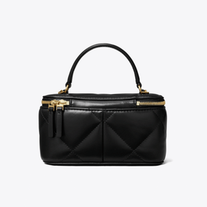 Tory Burch Kira Charm Diamond Quilt Vanity Case Black - Image 3