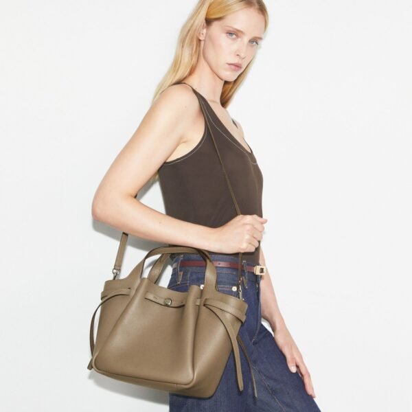 Tory Burch Small Romy Tote Wild Mushroom - Image 2