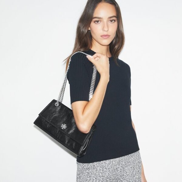 Tory Burch Kira Turnlock Shoulder Bag Black - Image 5