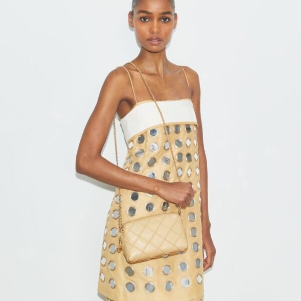 Tory Burch Fleming Soft Crossbody Bag Vanilla Soft Serve - Image 3