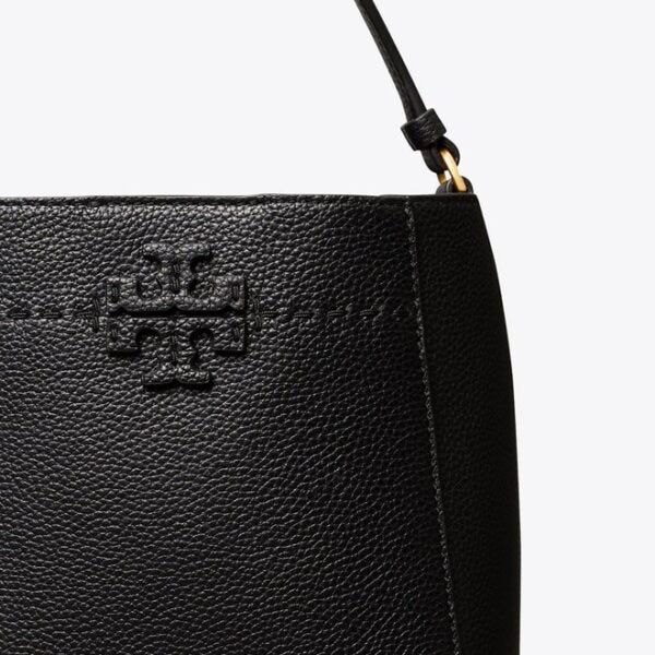 Tory Burch McGraw Small Bucket Bag Black - Image 4