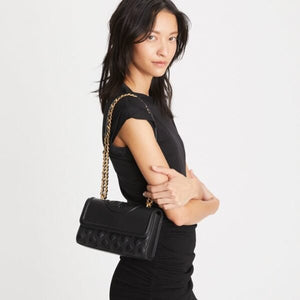 Tory Burch Fleming Small Convertible Shoulder Bag Black - Image 5
