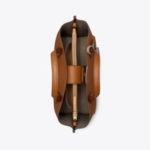 Tory Burch Small Perry Triple-compartment Tote Bag Light Umber - Image 4