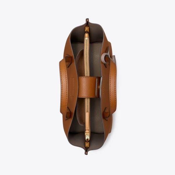 Tory Burch Small Perry Triple-compartment Tote Bag Light Umber - Image 4