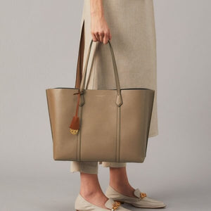 Tory Burch Perry Triple-compartment Tote Bag Clam Shell - Image 5