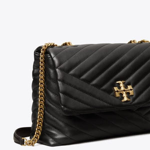 Tory Burch Kira Chevron-Quilted Convertible Shoulder Bag Black - Image 3