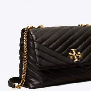 Tory Burch Small Kira Chevron Convertible Shoulder Bag Black - Image 6