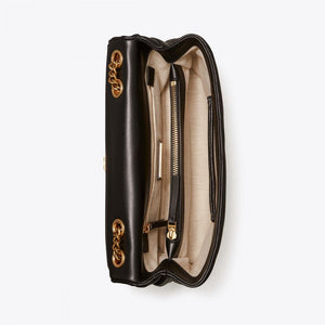 Tory Burch Kira Chevron Convertible Shoulder Bag Black - Image 6