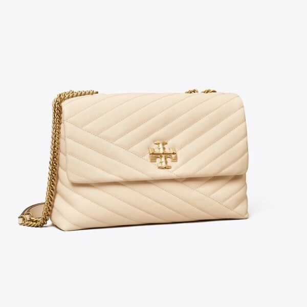 Tory Burch Kira Chevron-Quilted Convertible Shoulder Bag New Cream - Image 2